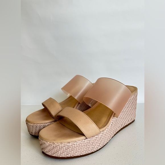 Lucky Brand Women's Brindia Strappy Slip On Wedge Sandal Size 8.5M - Picture 1 of 14